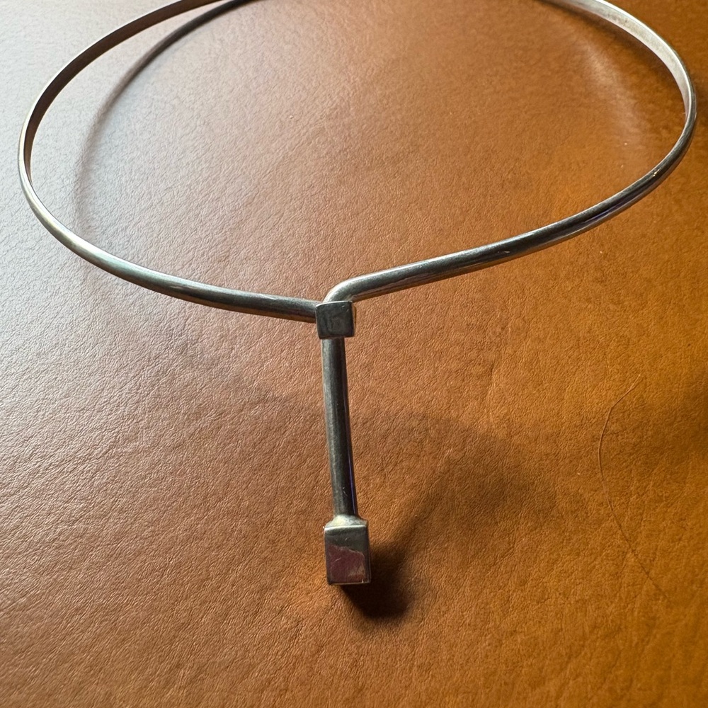 Silver Open Choker Necklace - Picture 3 of 3